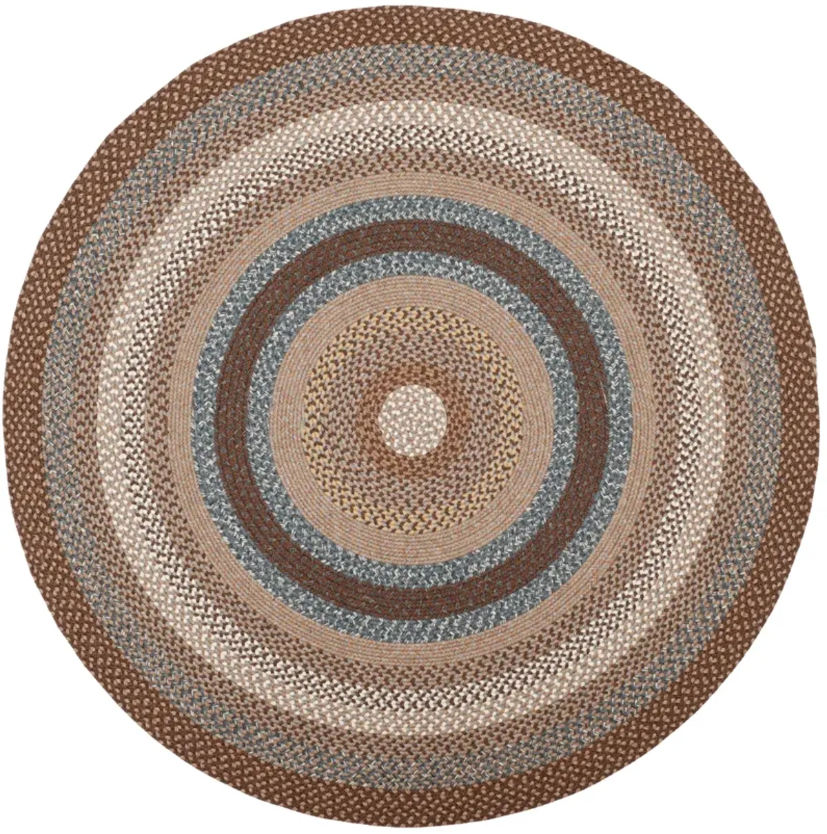 BRAIDED Hand Woven 7' x 7' Round area rug