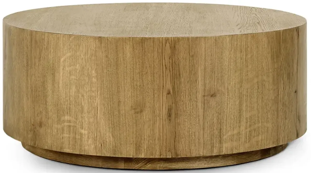 Layne 42" Round Coffee Table in Light Brown