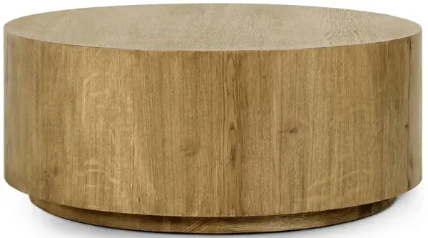 Layne 42" Round Coffee Table in Light Brown