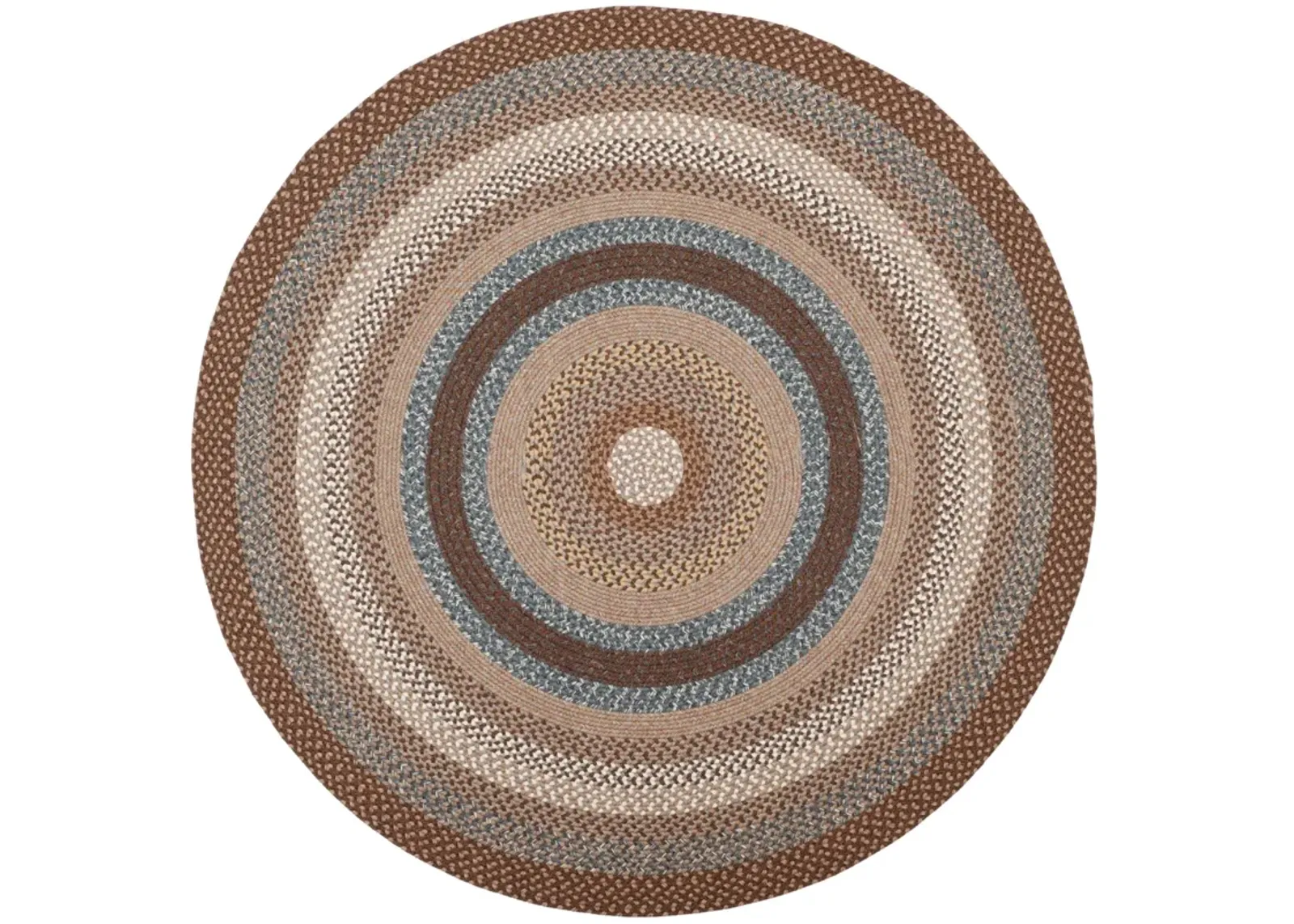 BRD313 BROWN  7' x 7' Round Round Rug