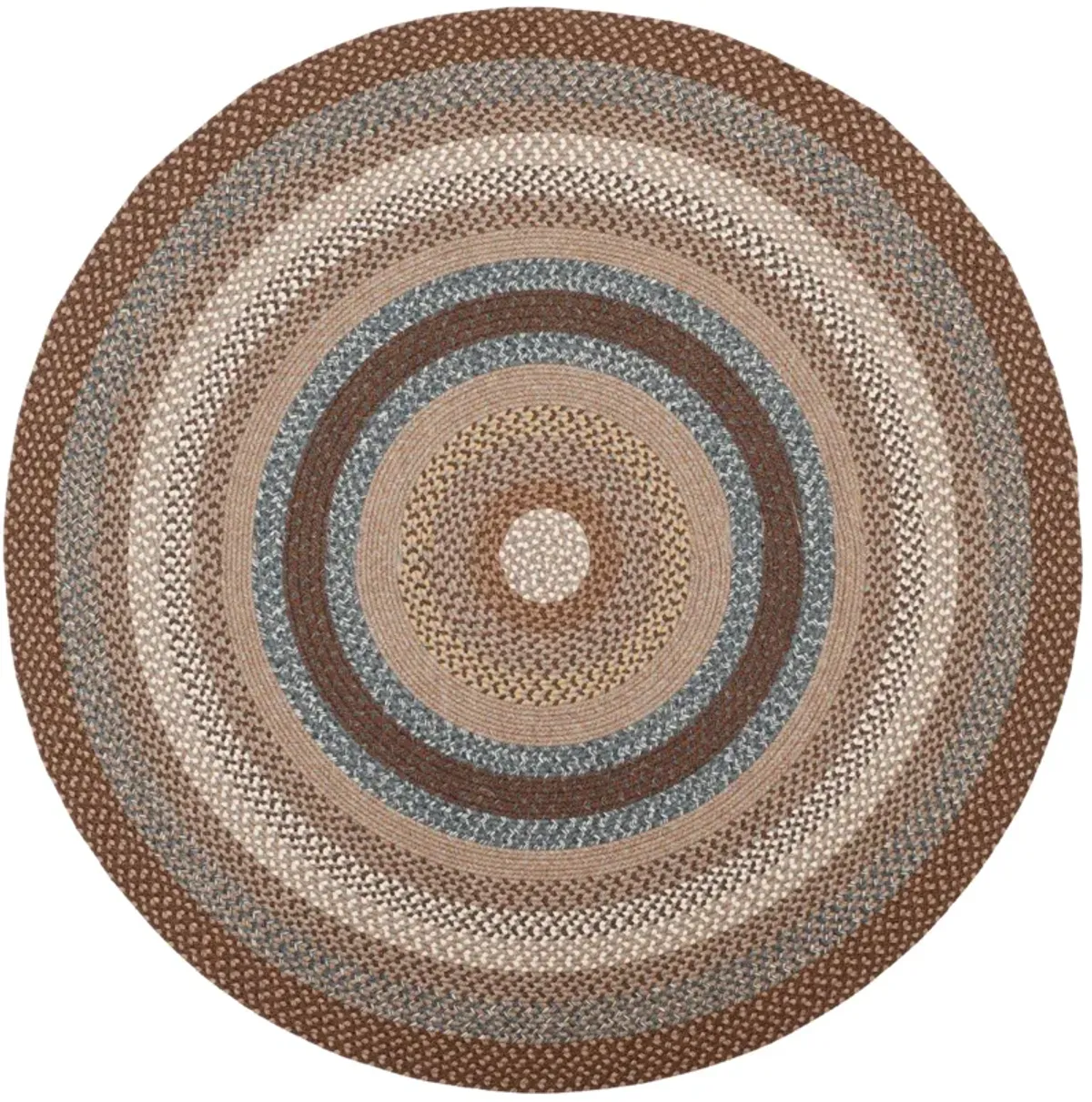 BRD313 BROWN  7' x 7' Round Round Rug