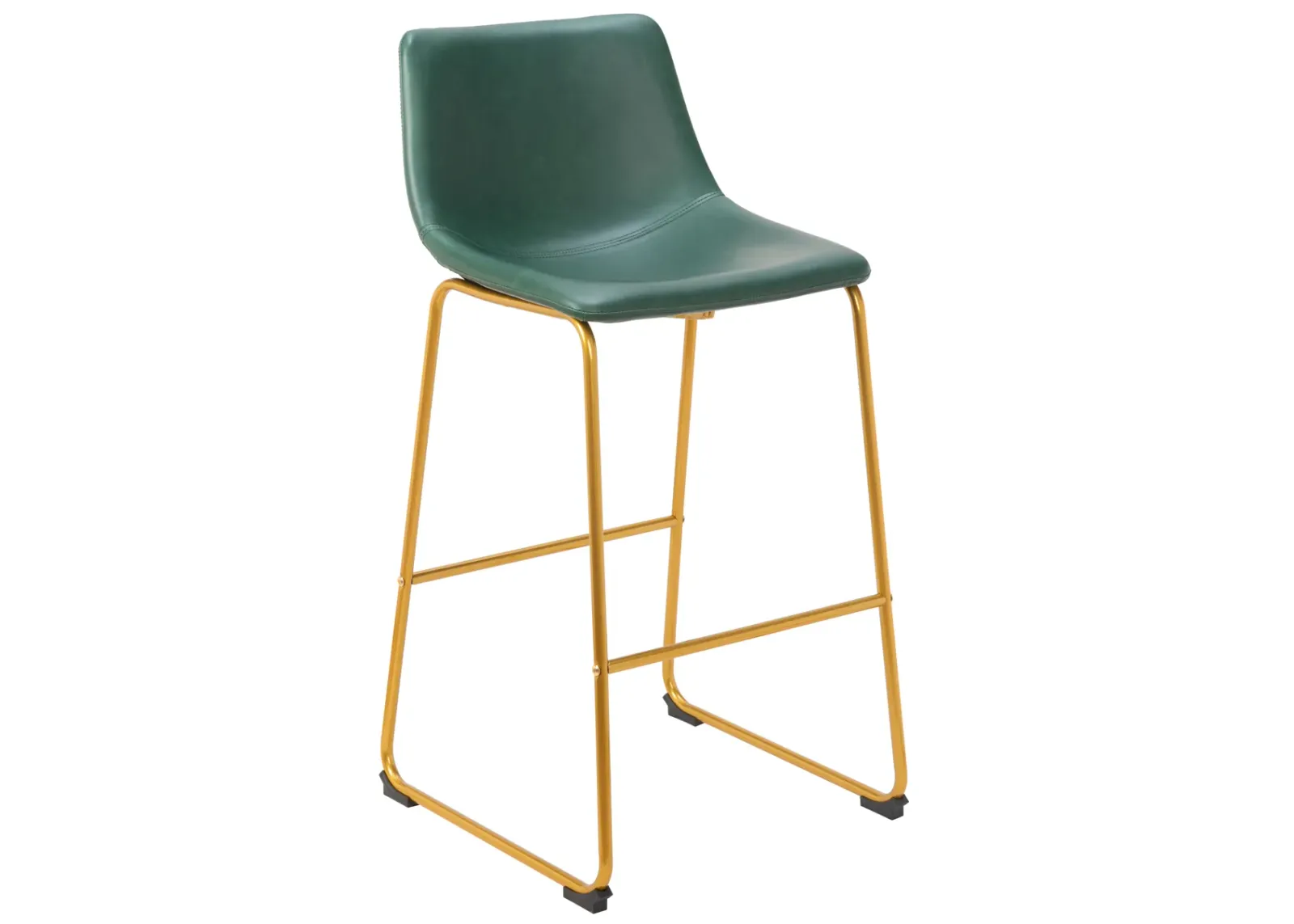 Augusta Barstool (Set of 2) Green & Gold