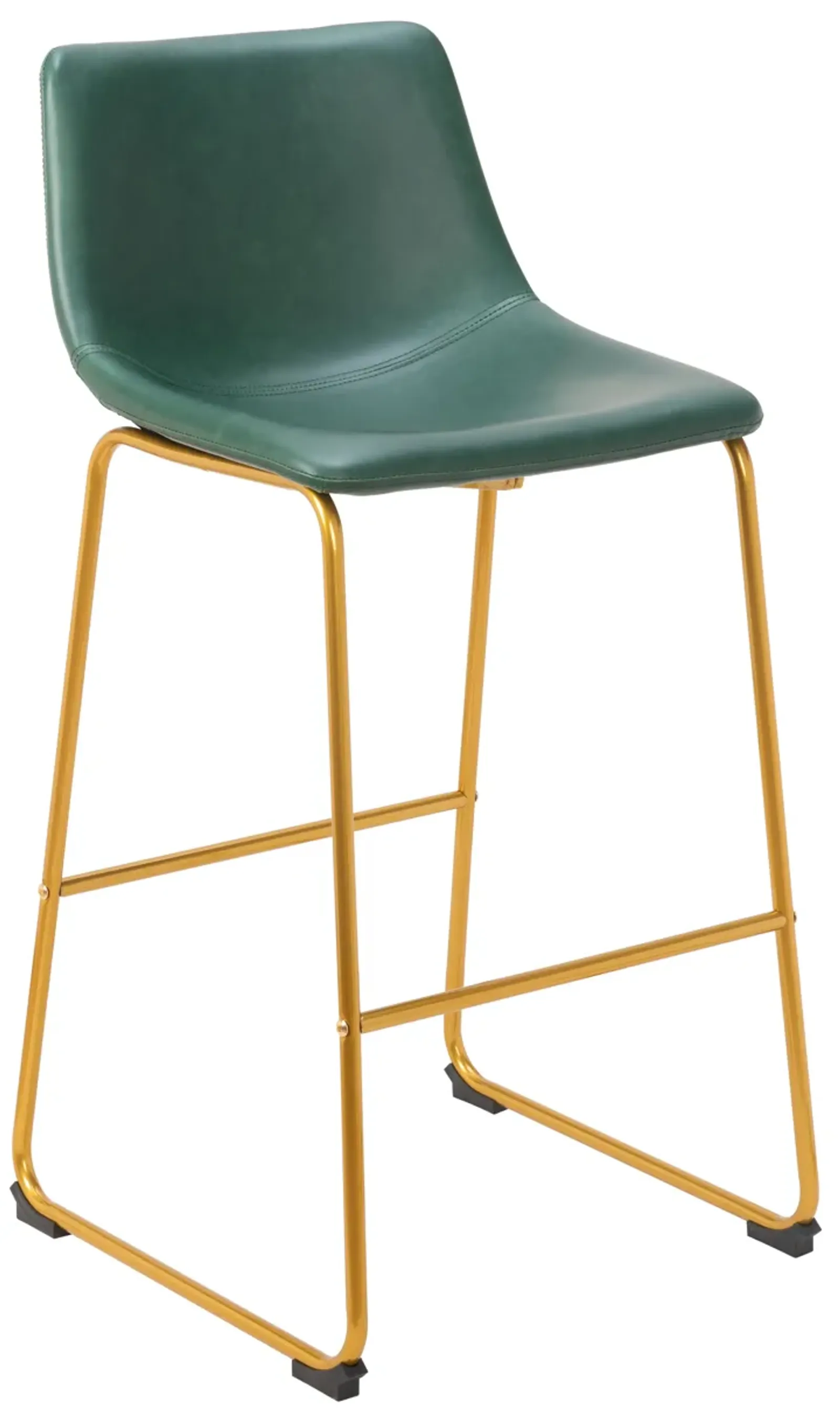 Augusta Barstool (Set of 2) Green & Gold