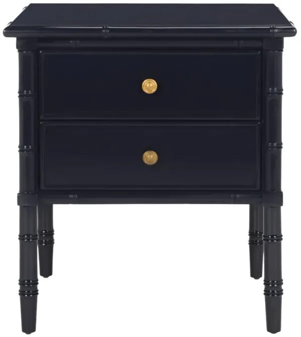 MINA MODERN COASTAL 2 DRAWER 25" H BAMBOO NIGHTSTAND