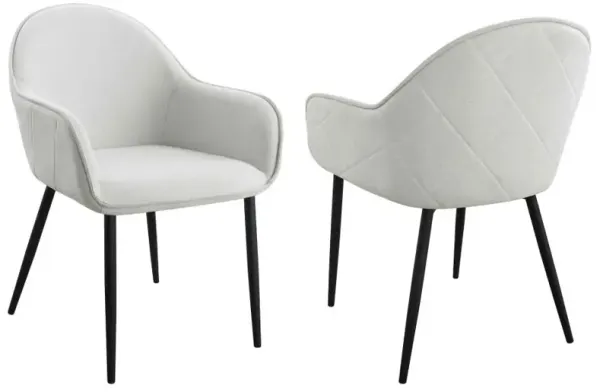 Emma Upholstered Dining Arm Chair - Set Of 2