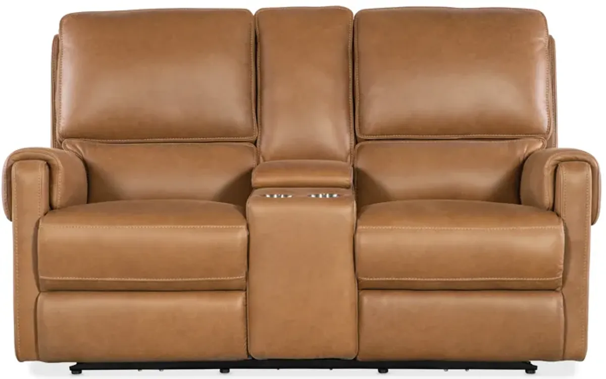 Somers Power Console Loveseat w/Power Headrest