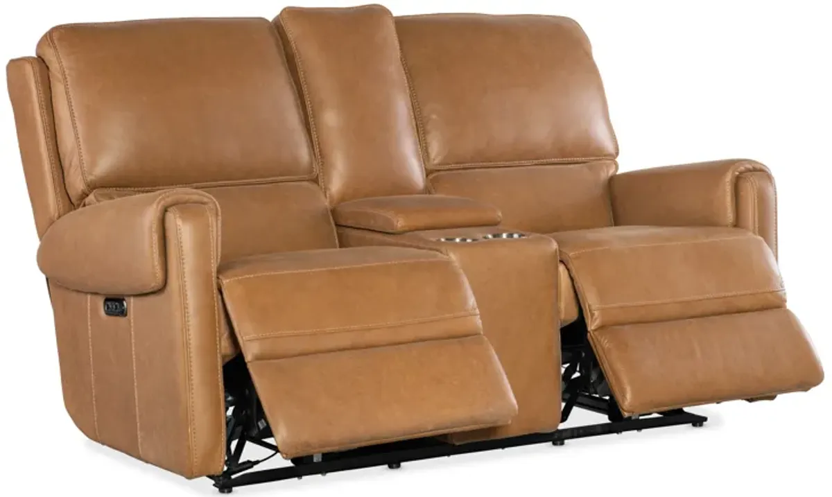 Somers Power Console Loveseat w/Power Headrest