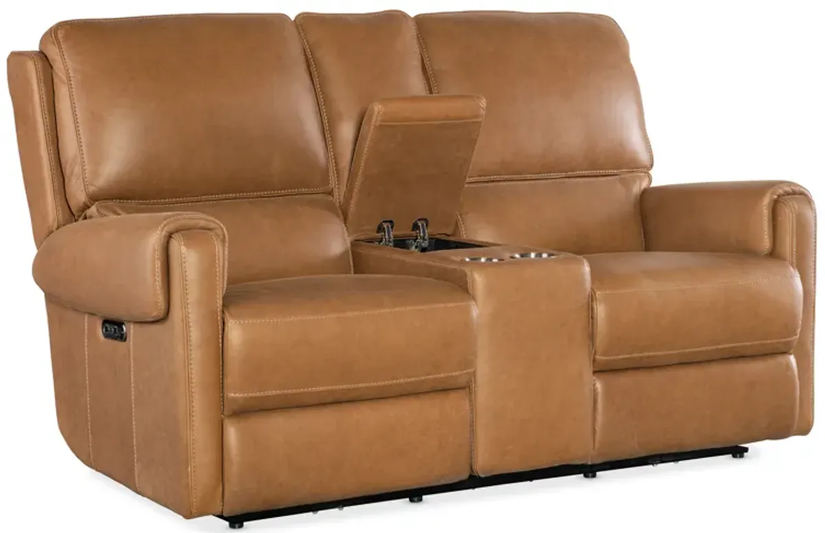 Somers Power Console Loveseat w/Power Headrest