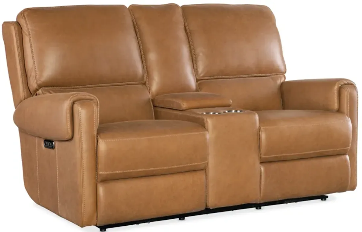 Somers Power Console Loveseat w/Power Headrest