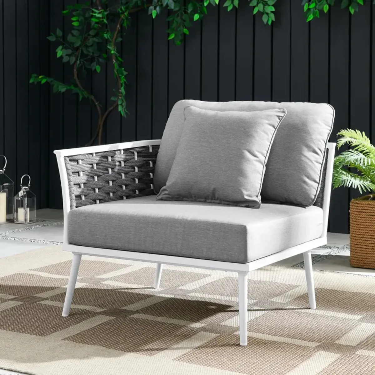 Stance Outdoor Patio Aluminum Left-Facing Armchair