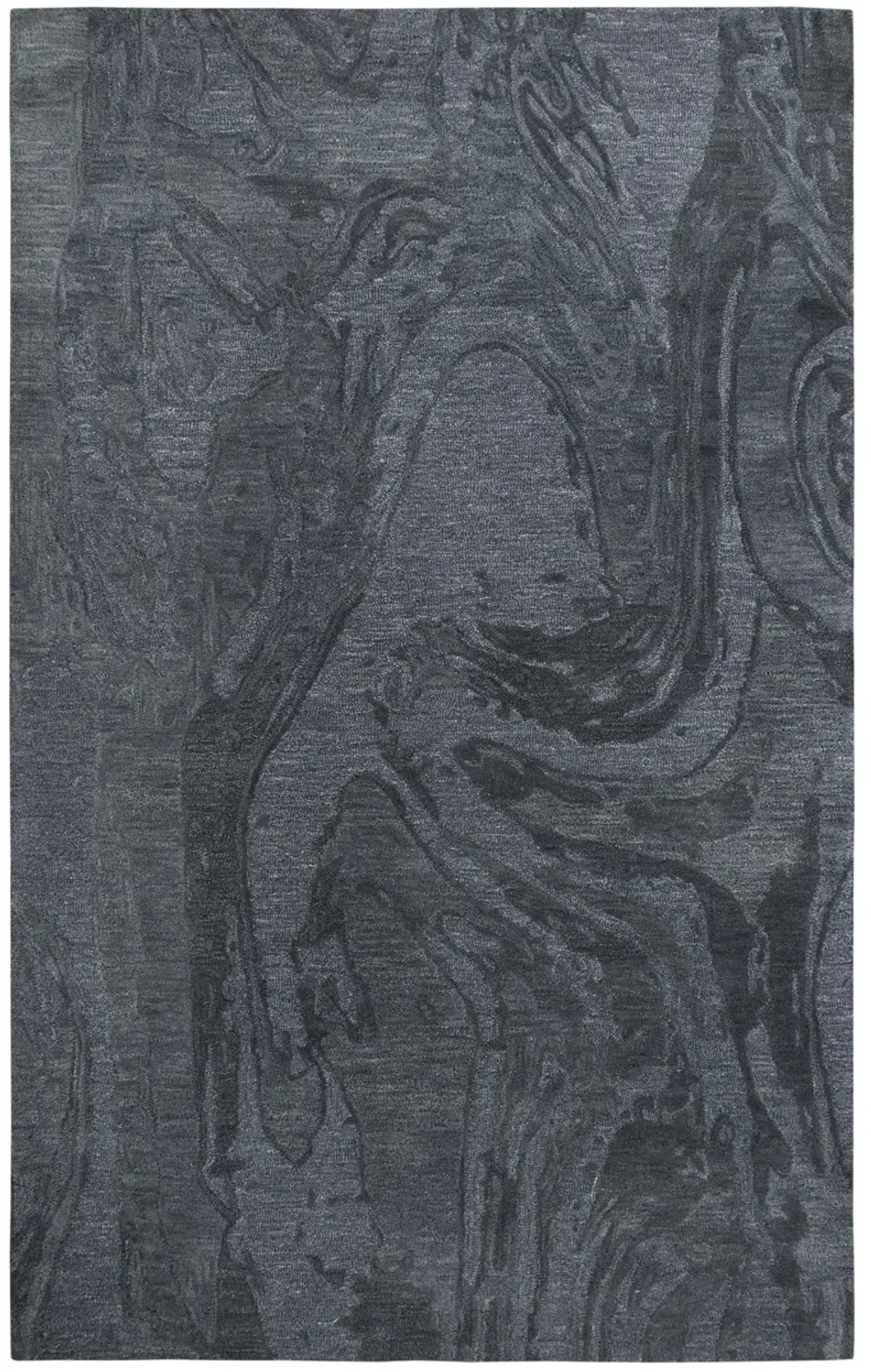 Fifth Avenue Dark Gray Abstract Wool 8' x 10' Rectangle Rug