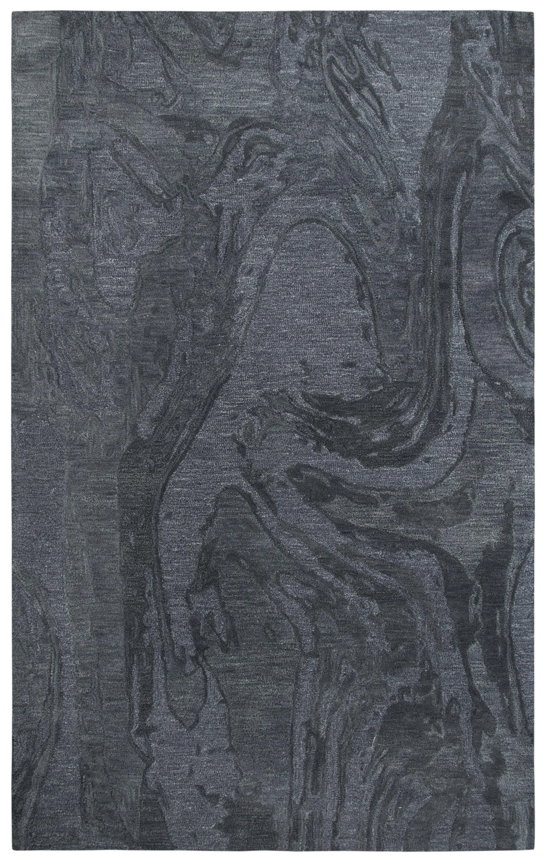 Fifth Avenue Dark Gray Abstract Wool 8' x 10' Rectangle Rug