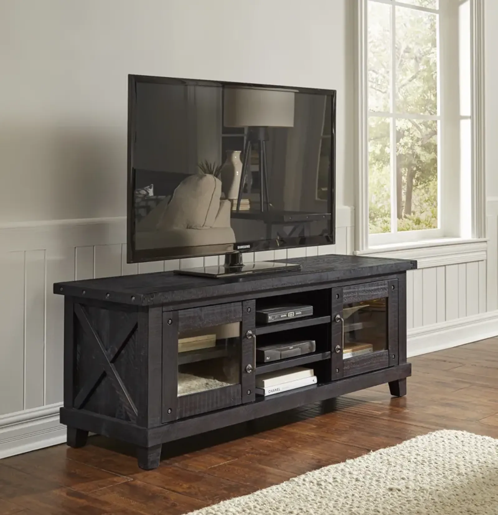 Yosemite Solid Wood Media Console in Cafe