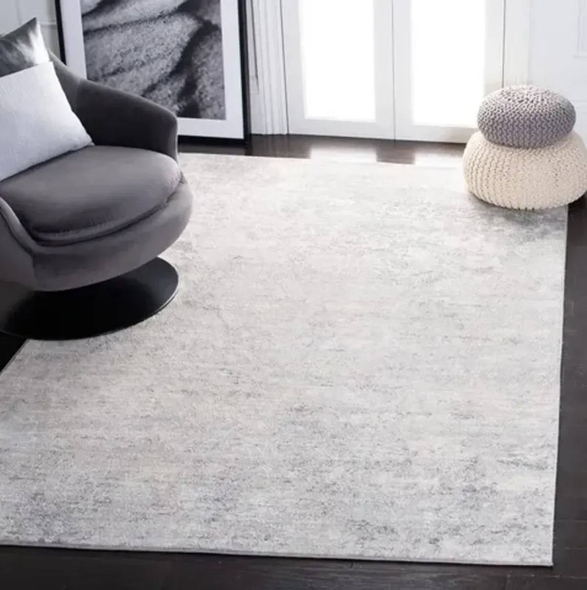 Brentwood 822 Ivory / Grey 11' X 11' Square Square Powerloomed Rug