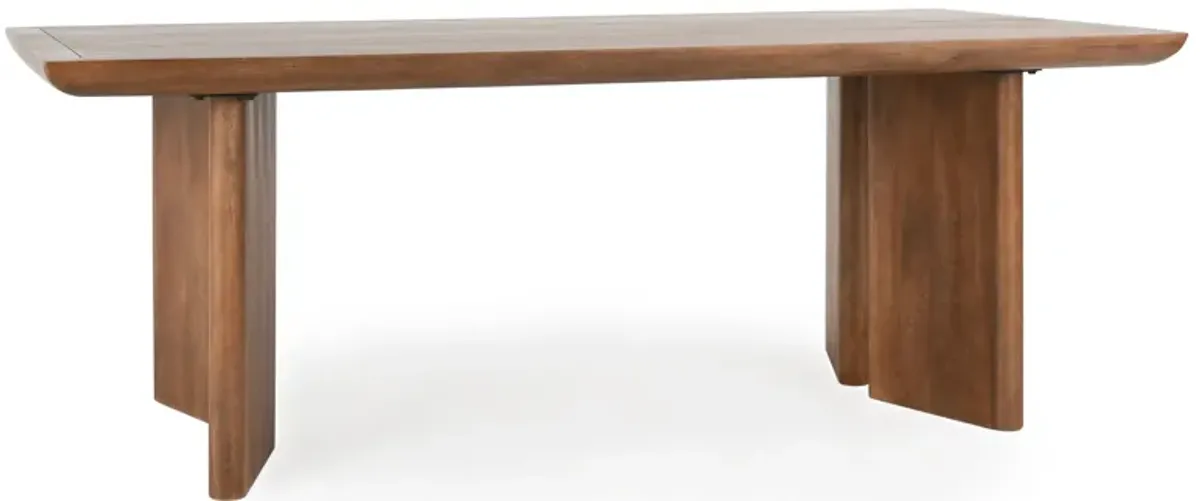 Selena 84" Mango Wood Dining Table in  Umber 