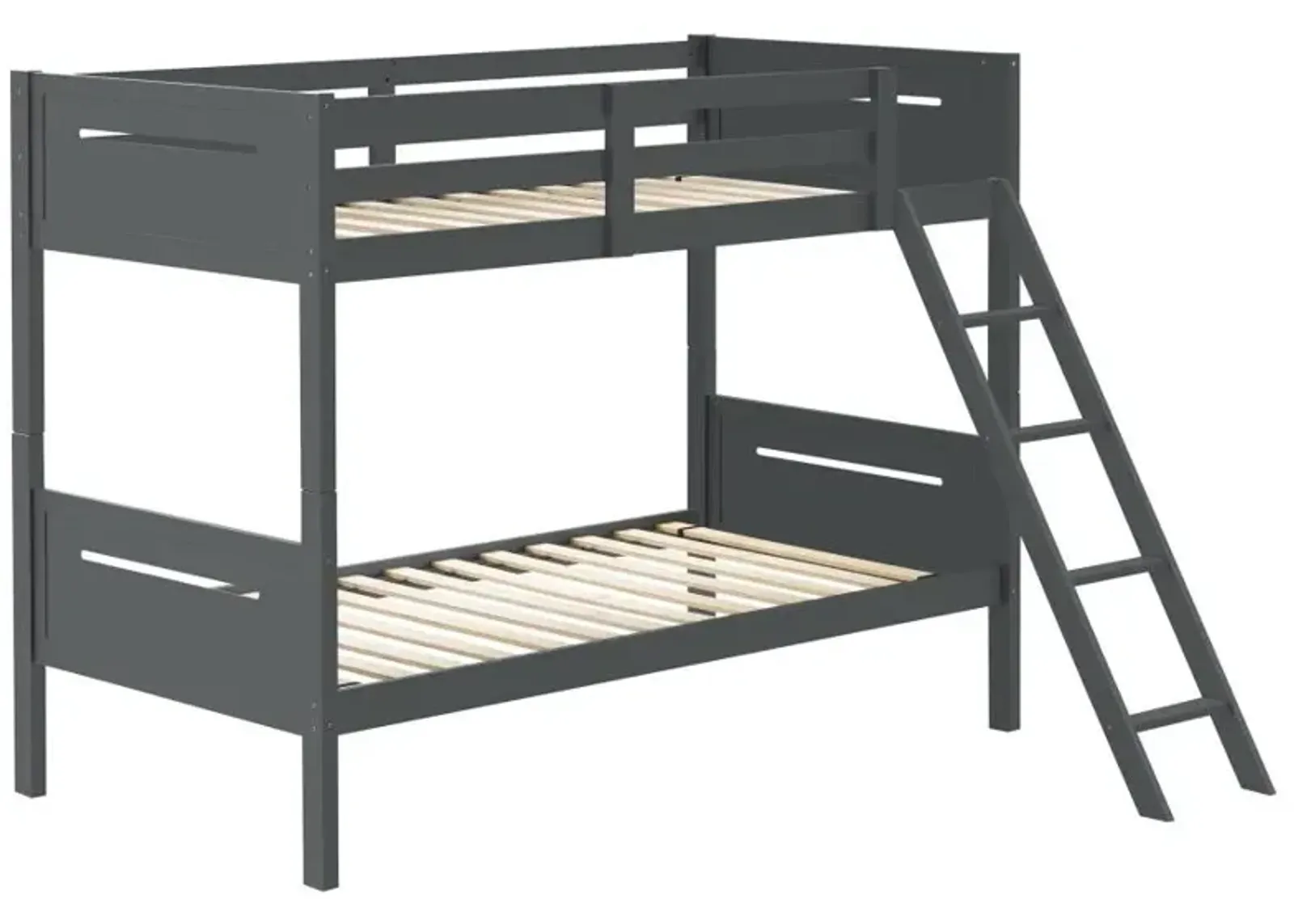 Littleton Twin Over Twin Bunk Bed Grey