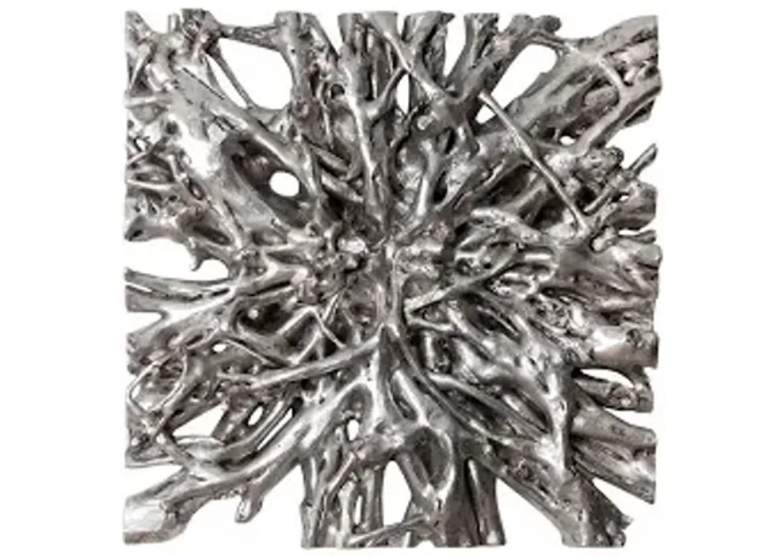 square root wall art, silver leaf, lg