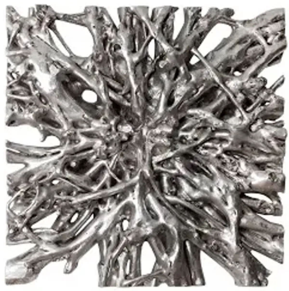 square root wall art, silver leaf, lg