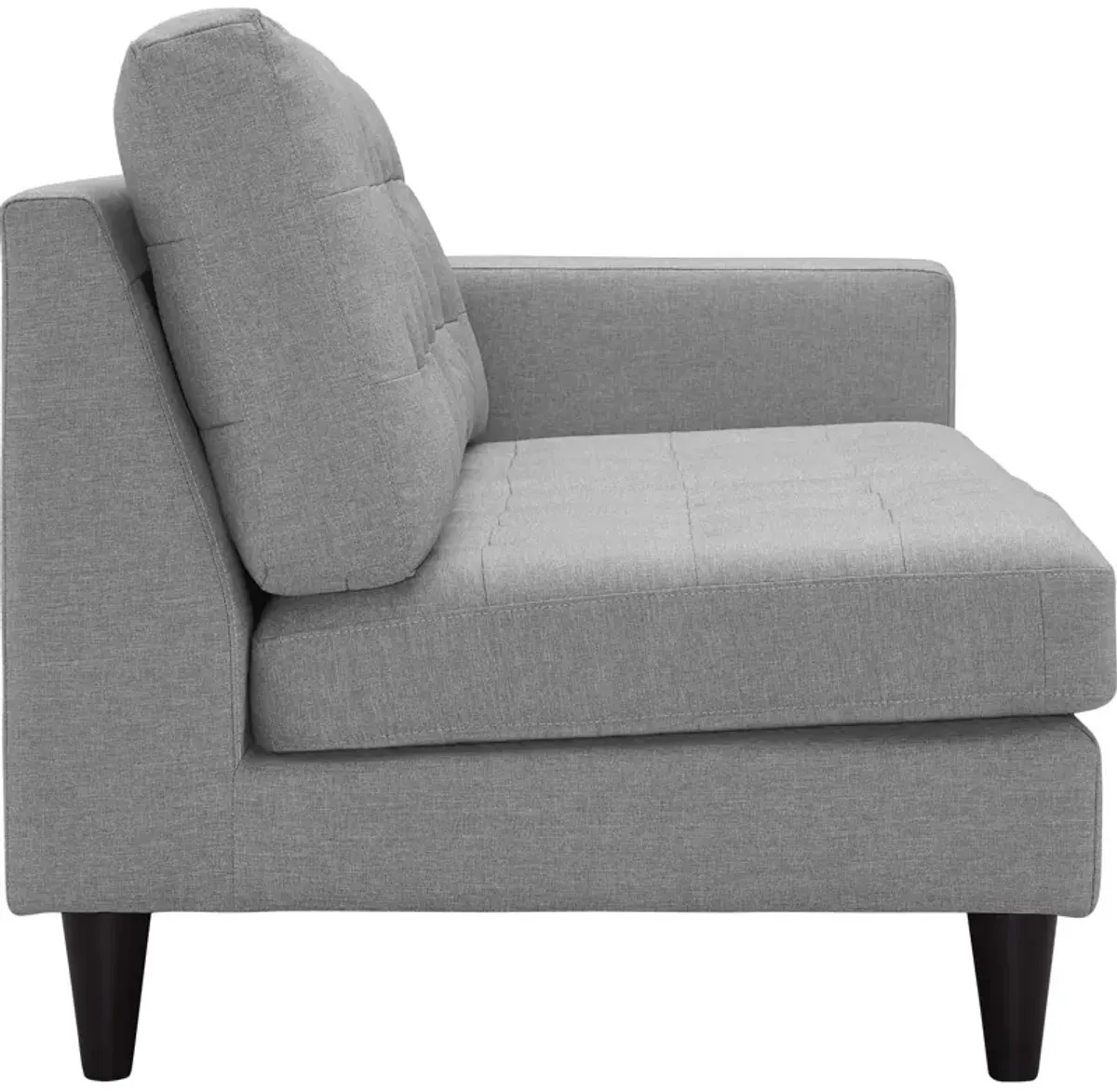 Empress Right-Facing Upholstered Fabric Loveseat