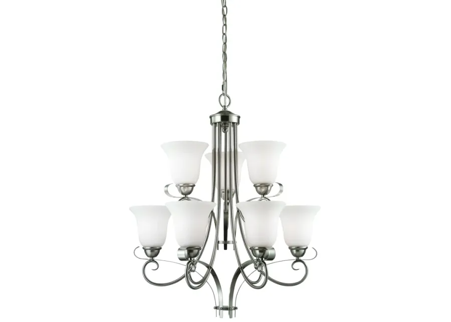 Brighton 25" Wide 9-Light Chandelier - Brushed Nickel