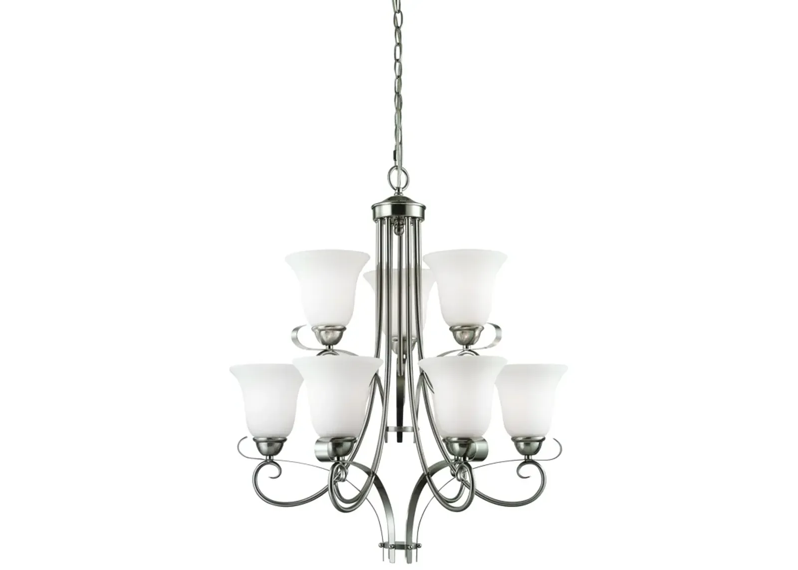 Brighton 25" Wide 9-Light Chandelier - Brushed Nickel