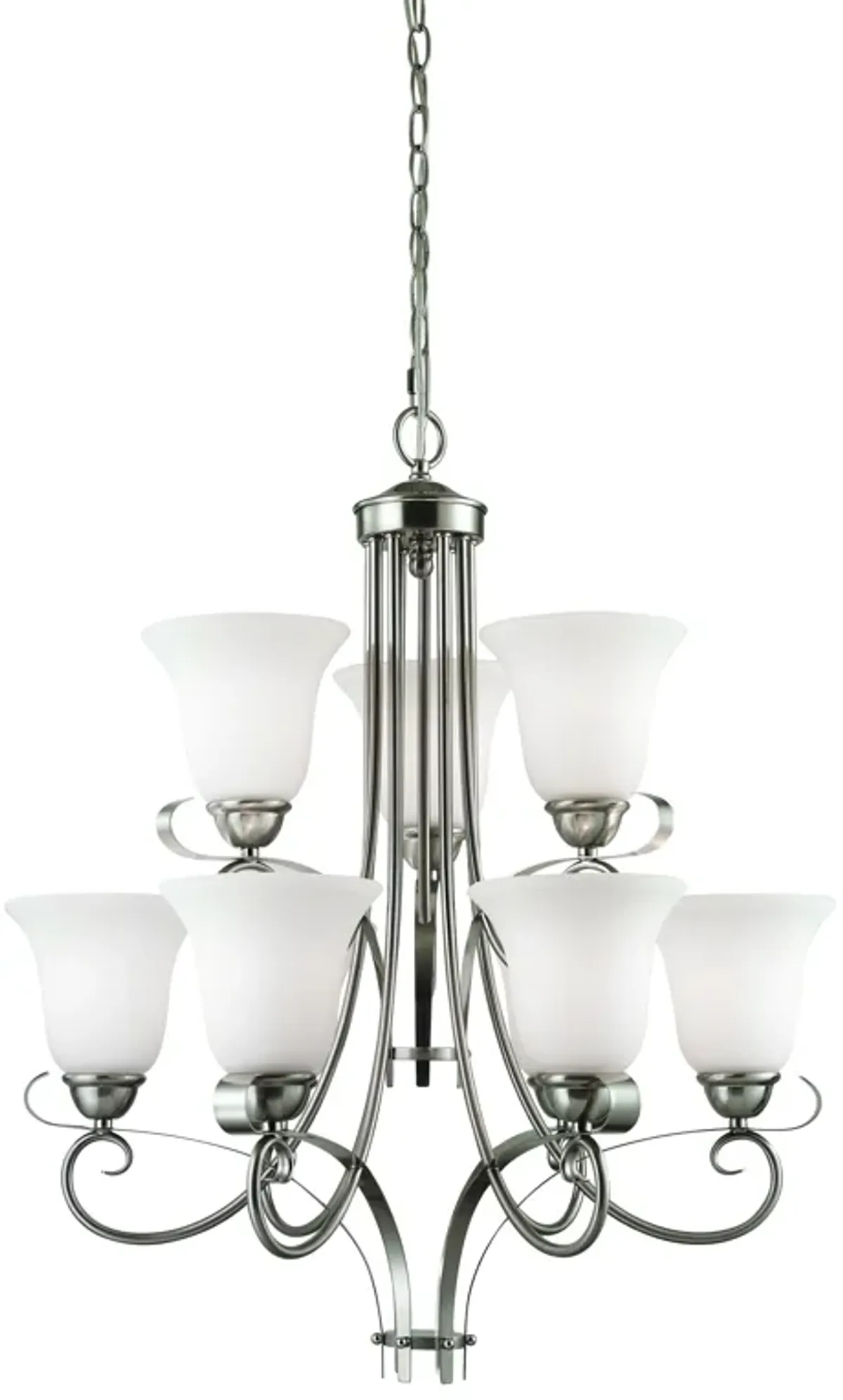 Brighton 25" Wide 9-Light Chandelier - Brushed Nickel