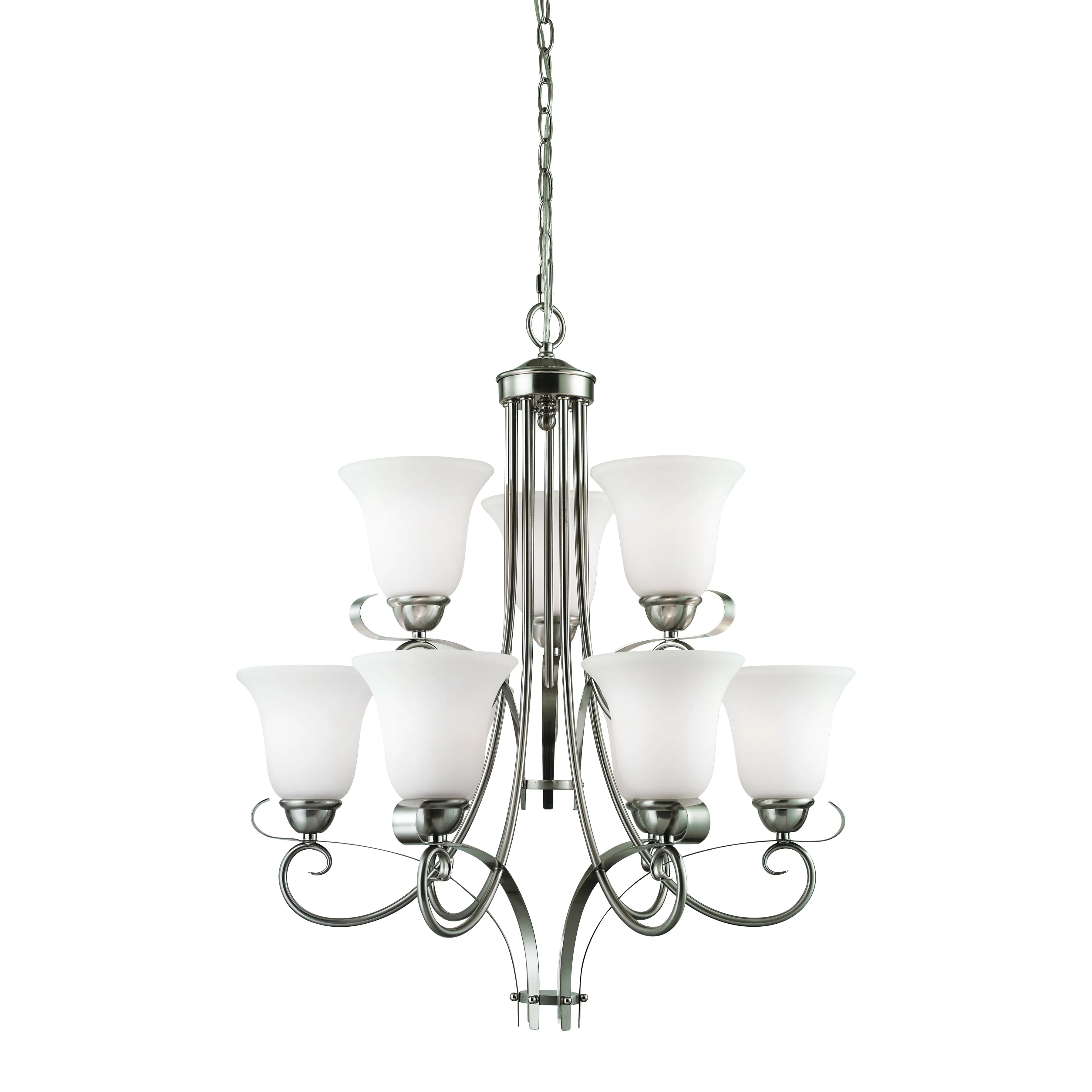 Brighton 25" Wide 9-Light Chandelier - Brushed Nickel