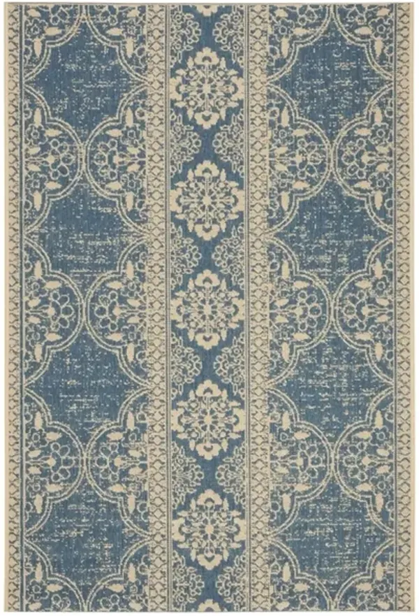 Safavieh BEACH HOUSE Collection BHS174N-6SQ Cream / Blue 6'-7" X 6'-7" Square