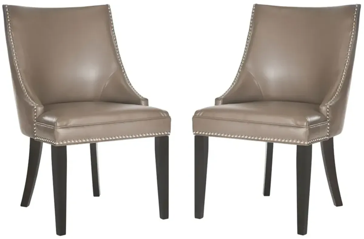 AFTON 20''H  SIDE CHAIR (SET OF 2) - SILVER NAIL HEADS 