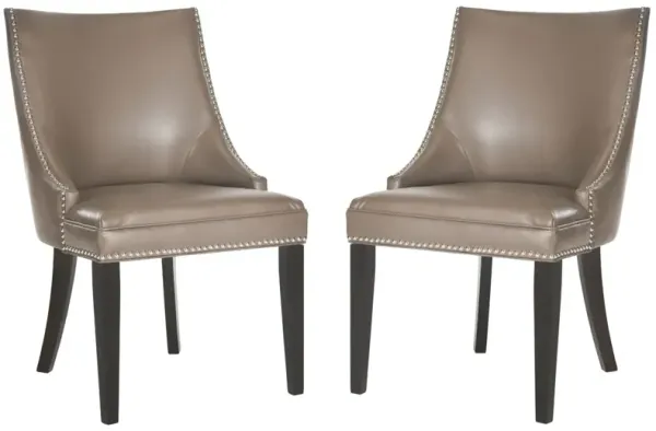AFTON 20''H  SIDE CHAIR (SET OF 2) - SILVER NAIL HEADS 