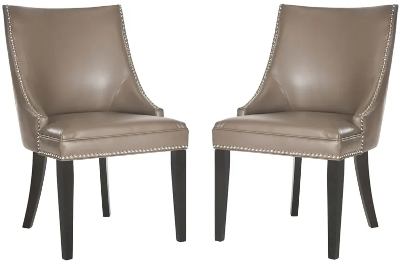 AFTON 20''H  SIDE CHAIR (SET OF 2) - SILVER NAIL HEADS 