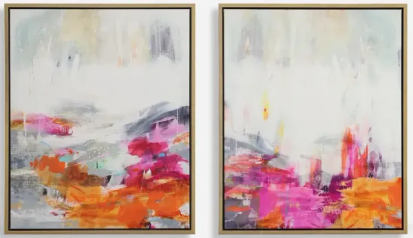 Color Theory Framed Abstract Art Set/2