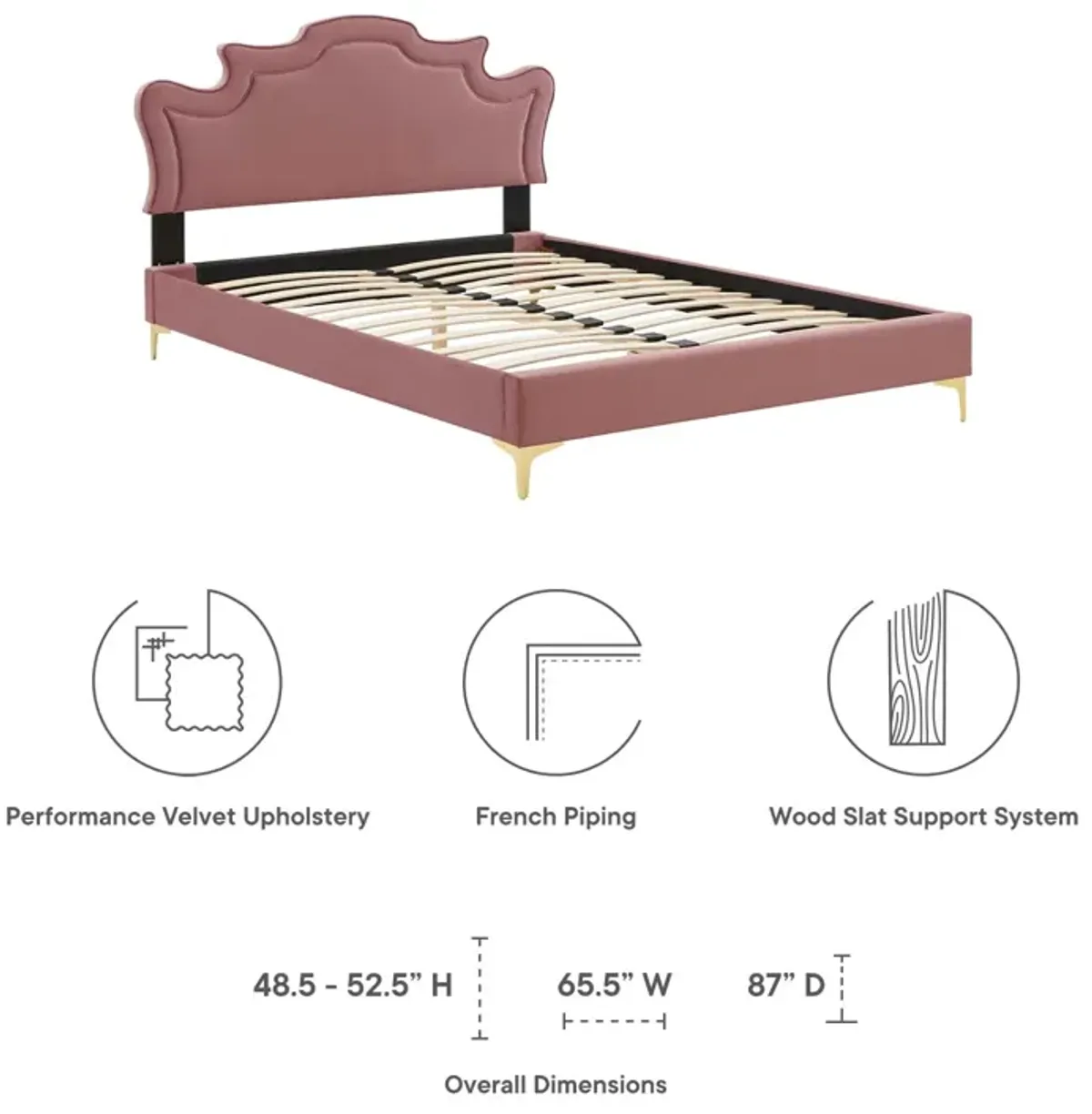 Neena Performance Velvet King Bed