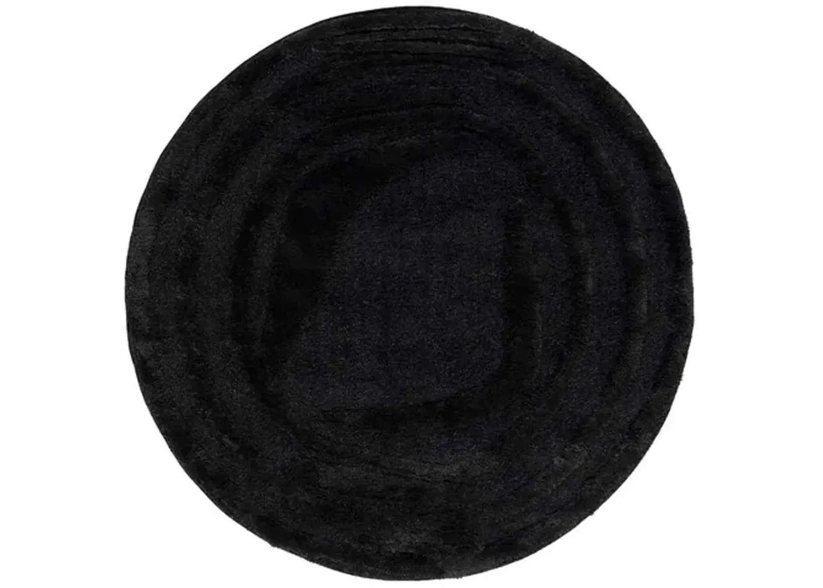 HI-LO SHAG 214 Black 6'-7' X 6'-7' Round Round Rug