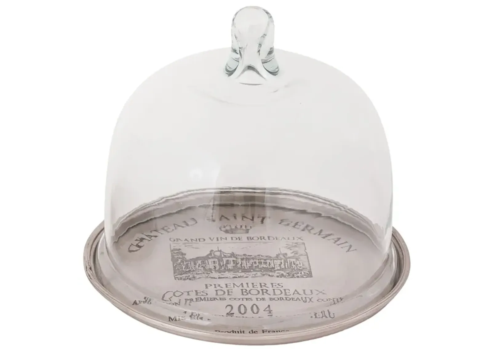 French Winery Tray with Cloche