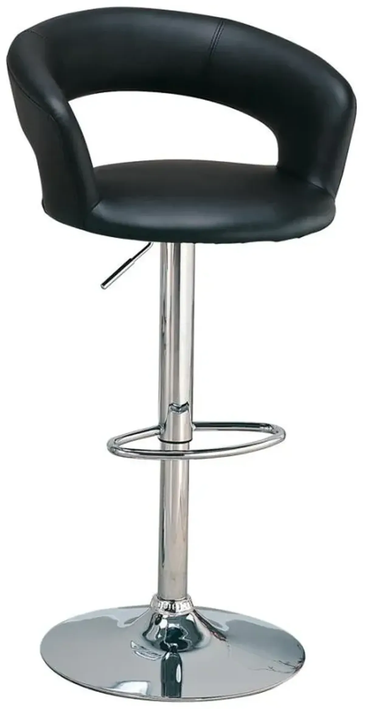 Barraza 29" Adjustable Height Bar Stool Black and Chrome