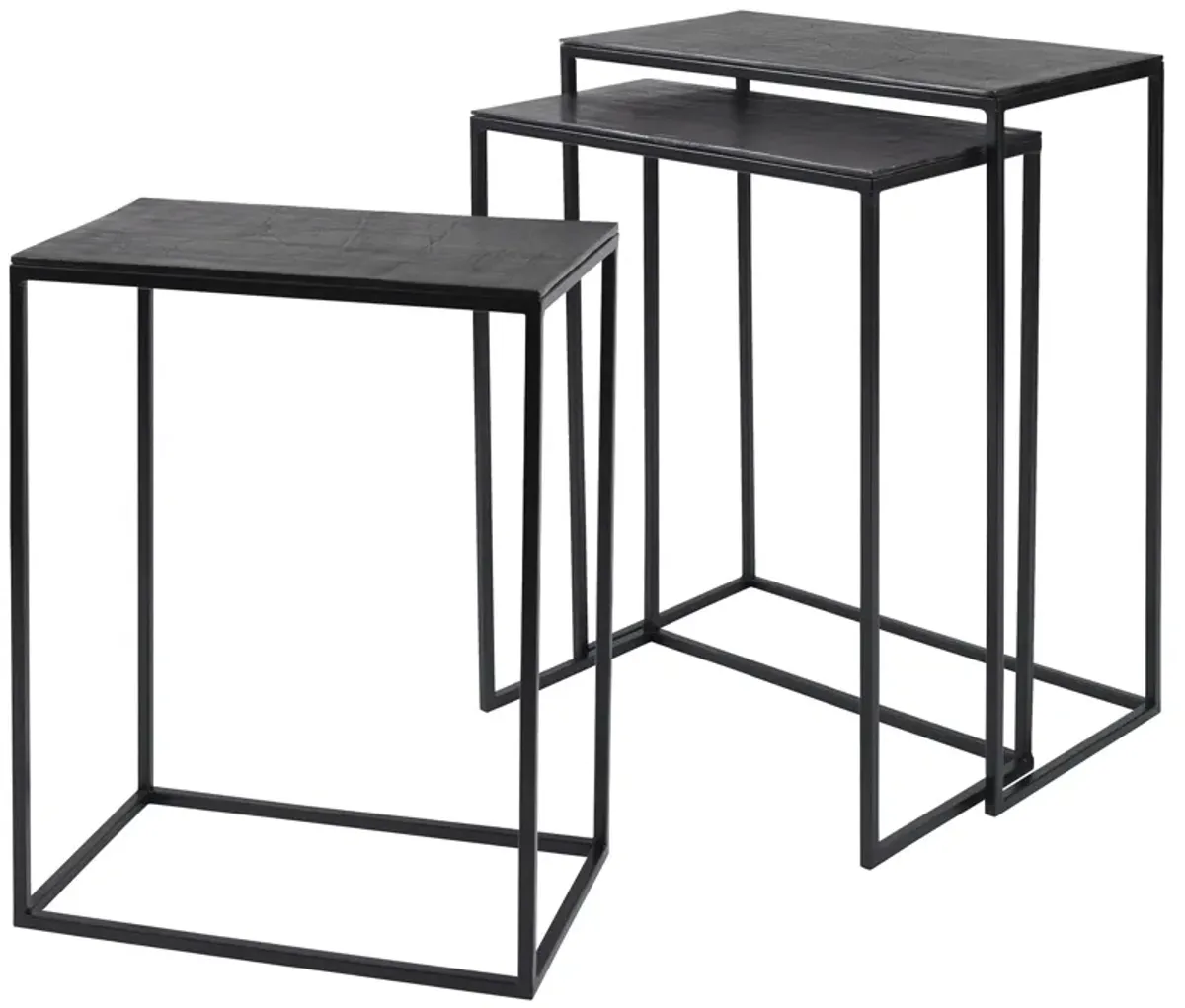 Coreene Iron Nesting Tables S/3