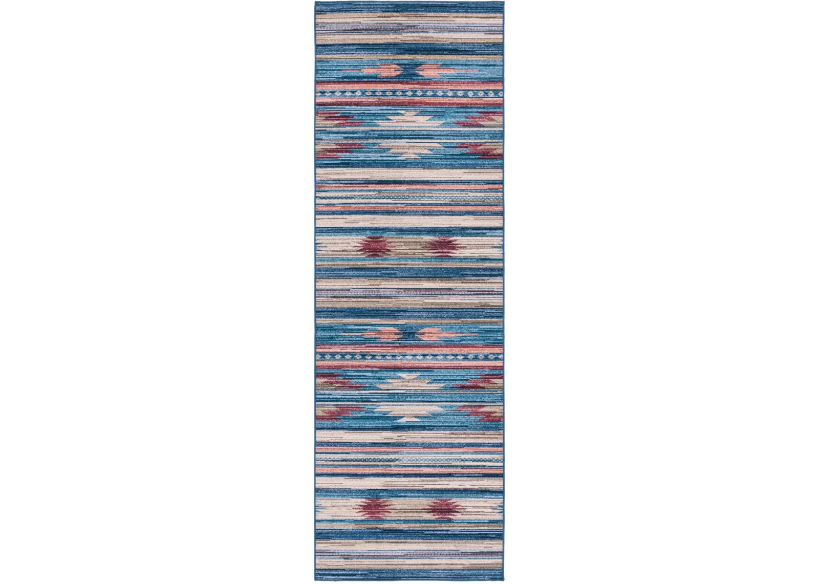 TUCSON 930 BLUE  2'-6' x 8' Runner Rug