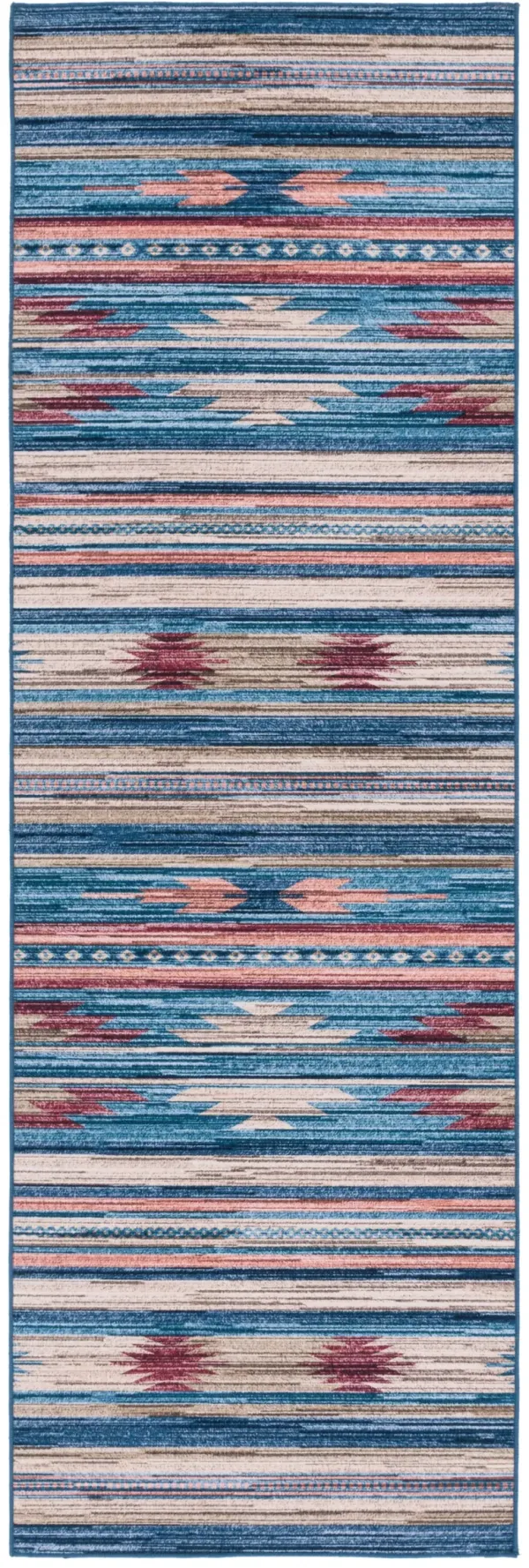 TUCSON 930 BLUE  2'-6' x 8' Runner Rug