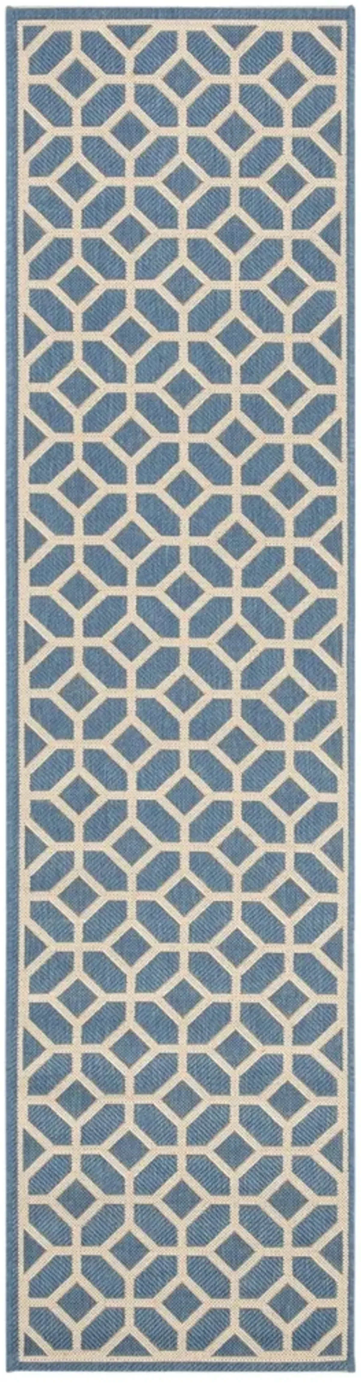 BEACH HOUSE 127 Blue 2'-2' X 6' Runner Rug