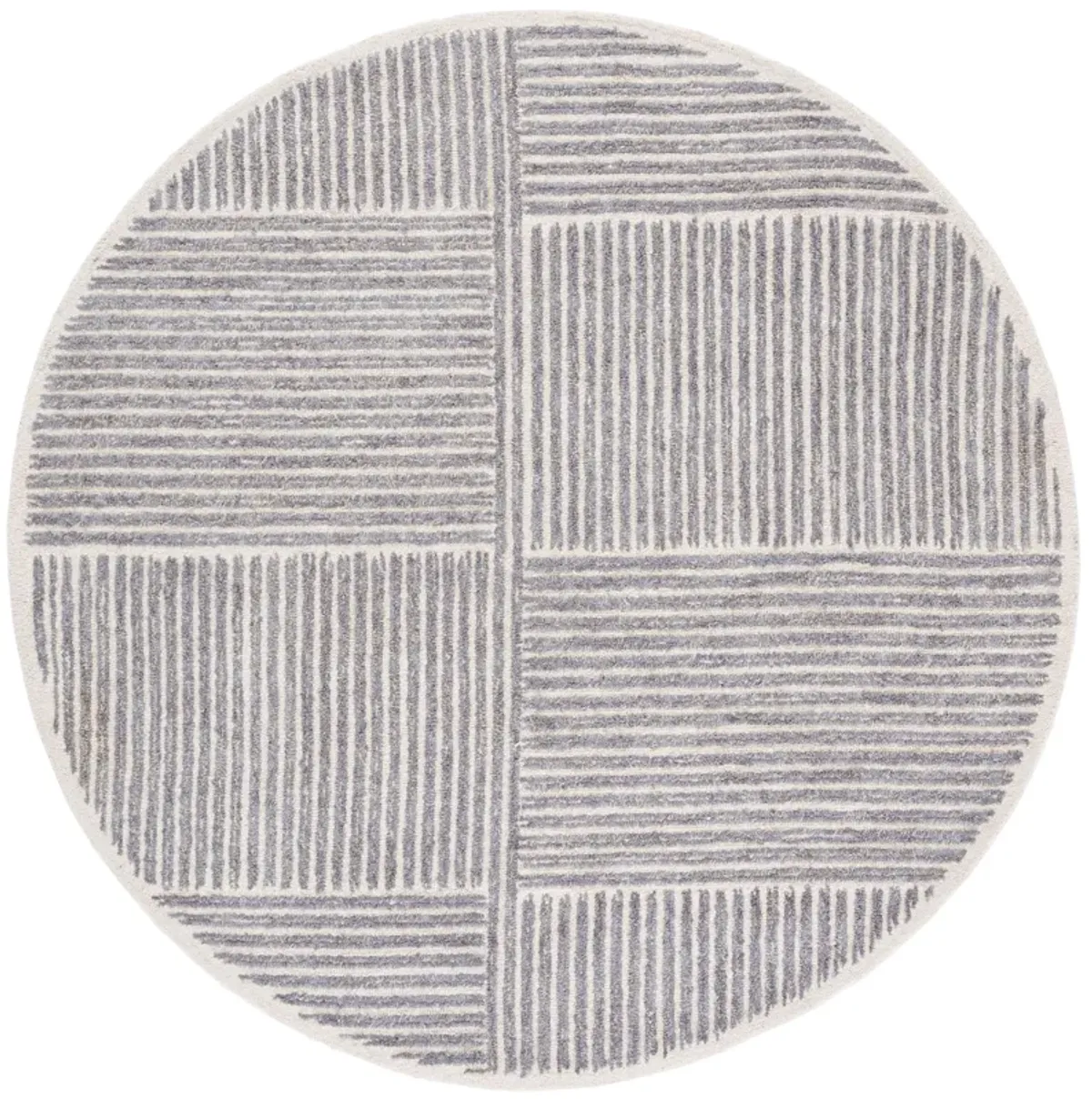 ABSTRACT Hand Tufted 6' x 6' Round area rug