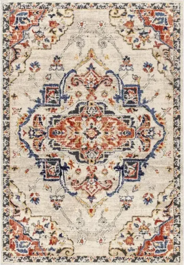 Liebe LBE-2308 5'3" x 7' Machine Woven Rug