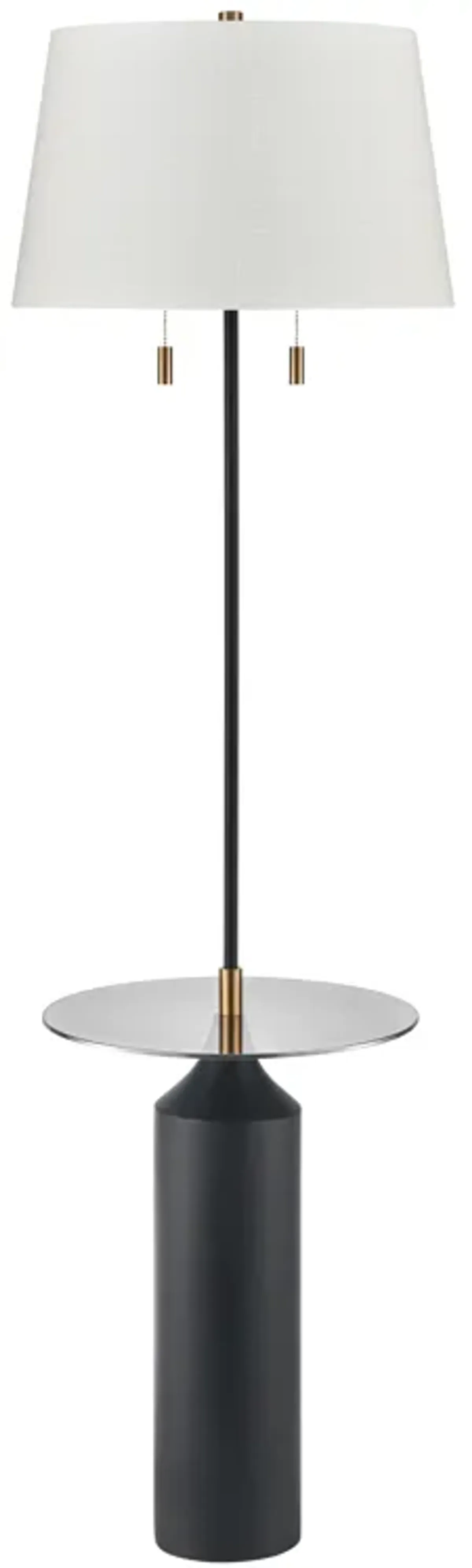 Shelve It 65" High 2-Light Floor Lamp - Matte Black