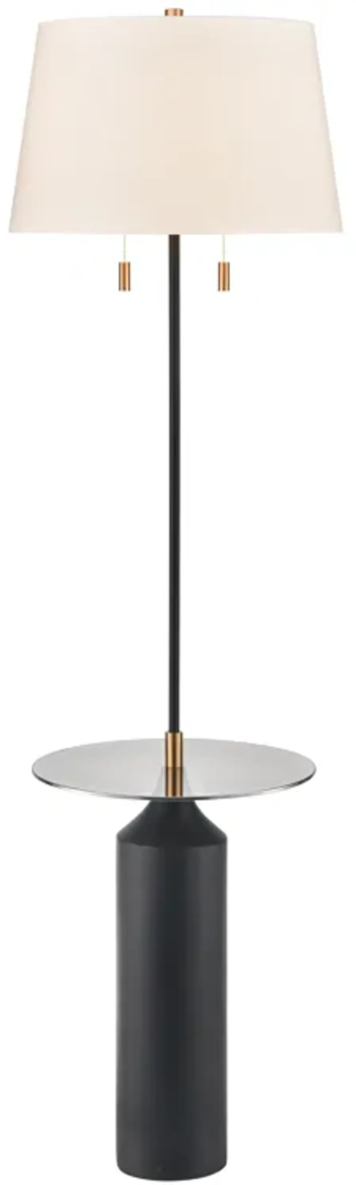 Shelve It 65" High 2-Light Floor Lamp - Matte Black