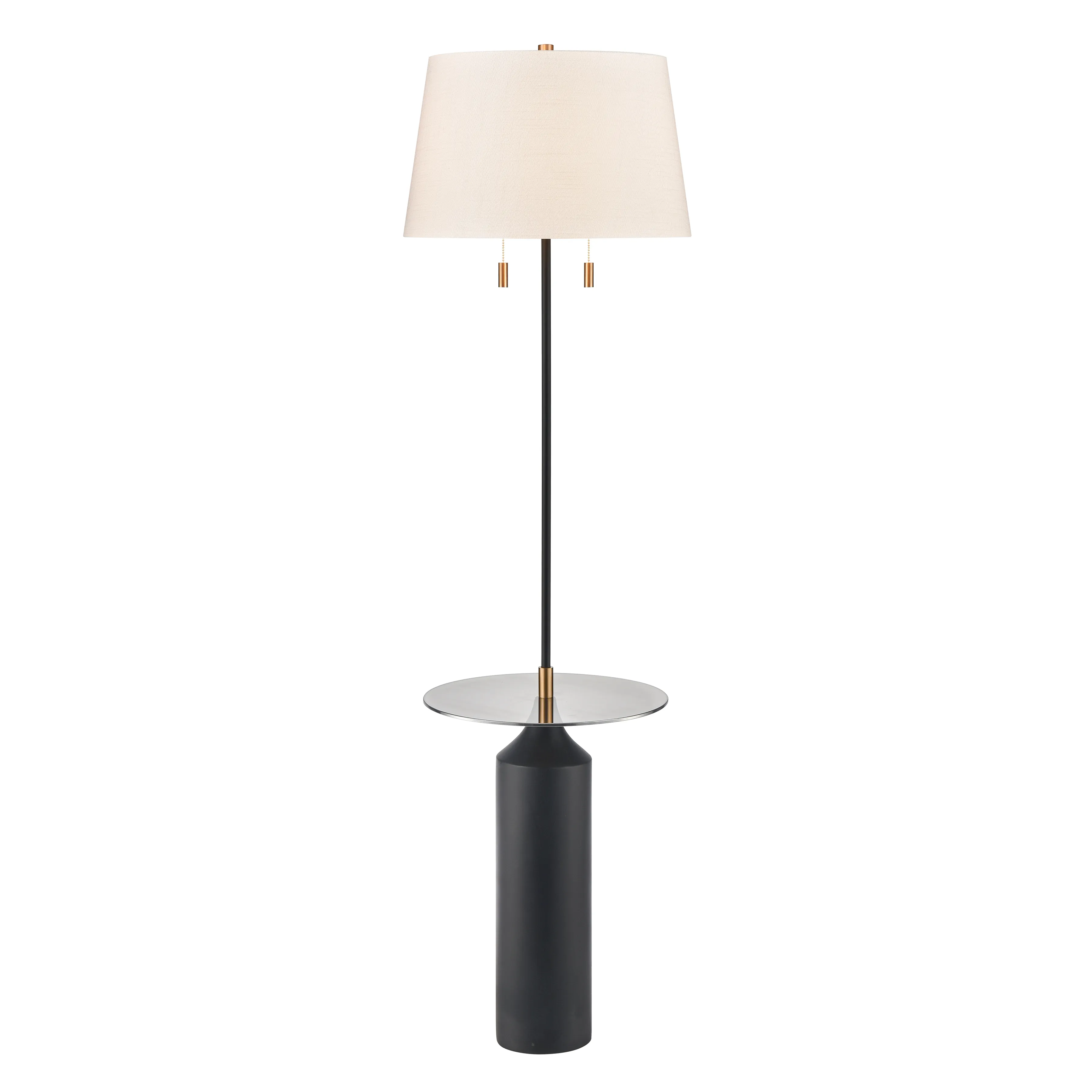 Shelve It 65" High 2-Light Floor Lamp - Matte Black