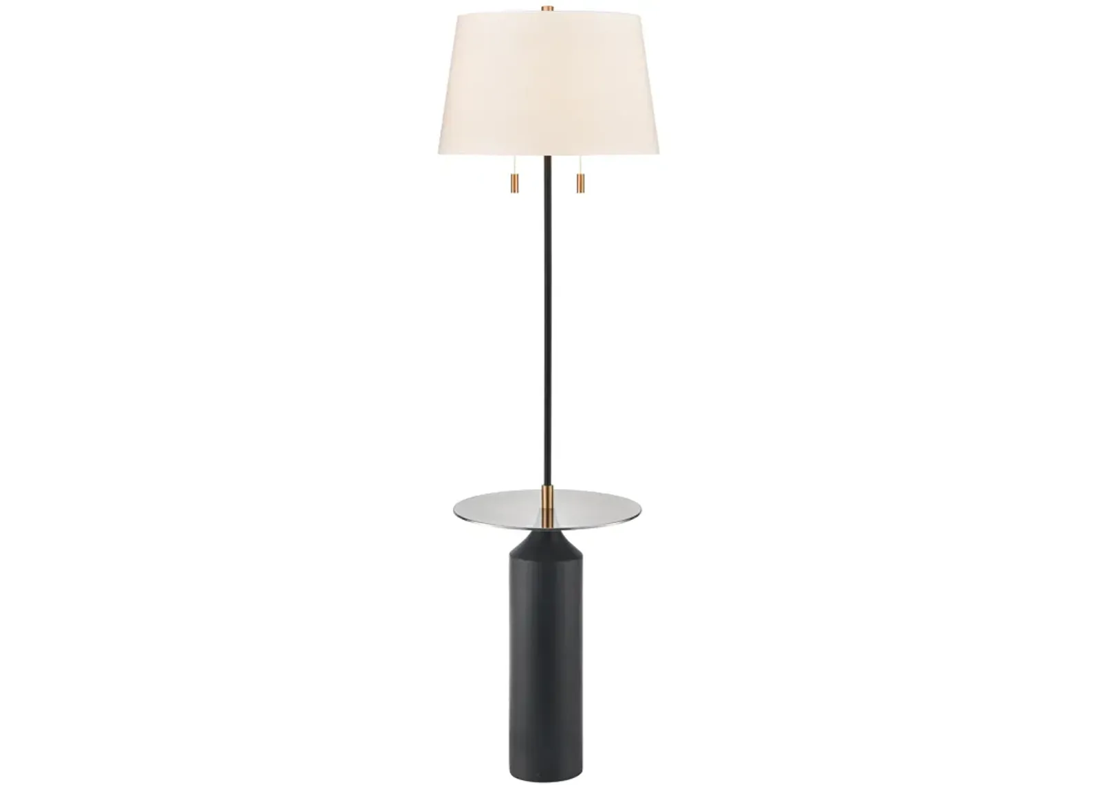 Shelve It 65" High 2-Light Floor Lamp - Matte Black