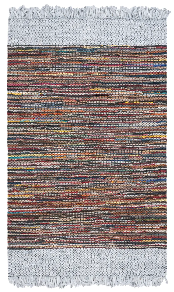 VINTAGE LEATHER Hand Woven 3' x 5' area rug