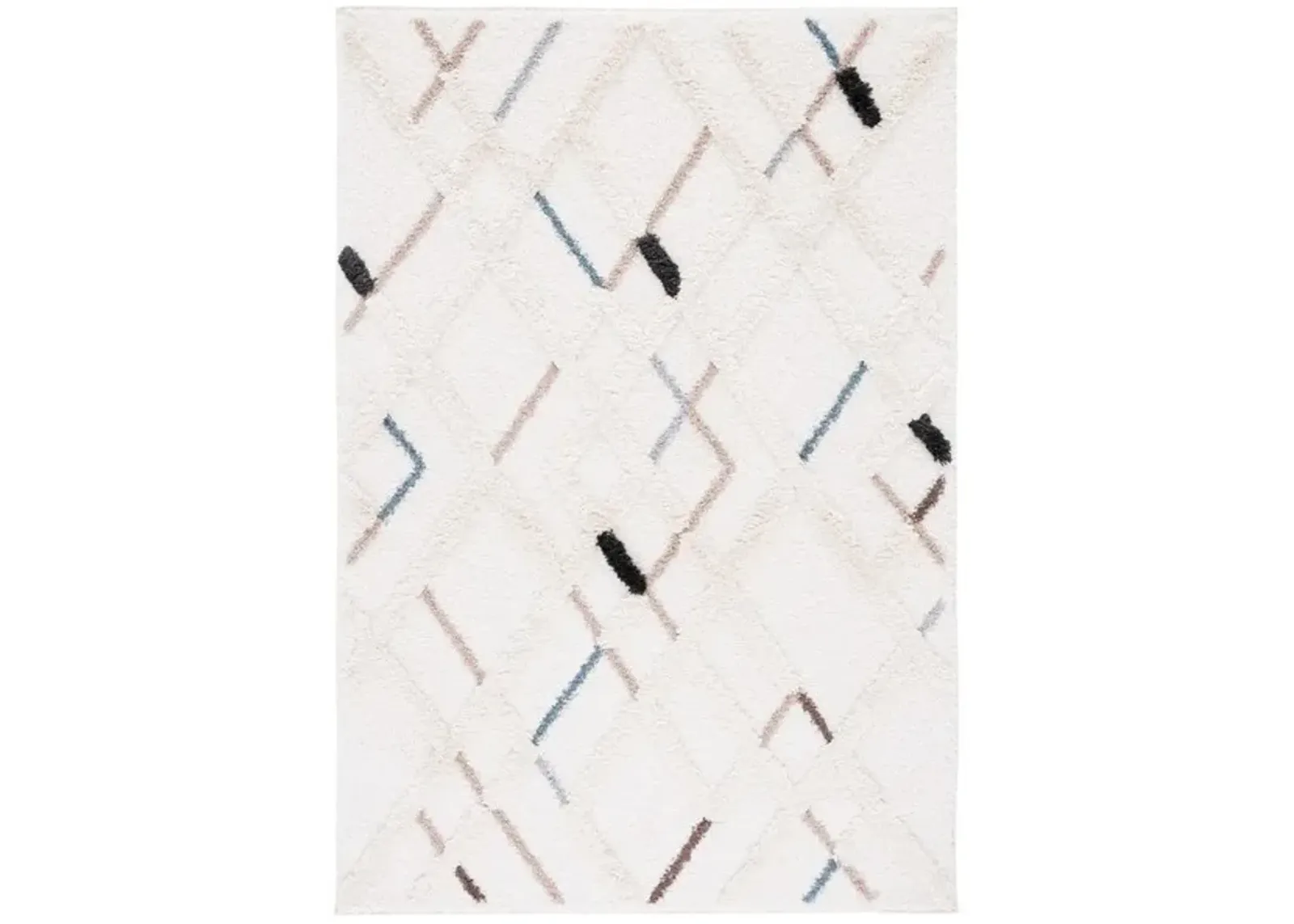 HI-LO SHAG 210 Beige 5'-3' X 7'-6' Medium Rectangle Rug