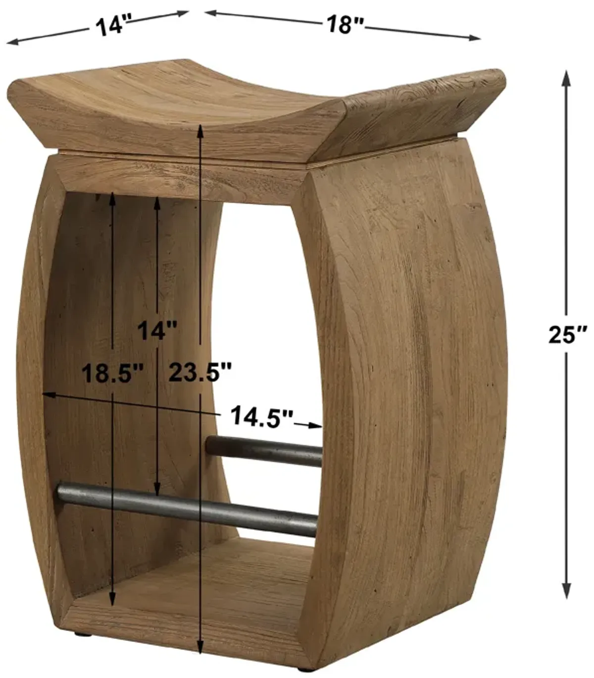 Connor Modern Wood Counter Stool