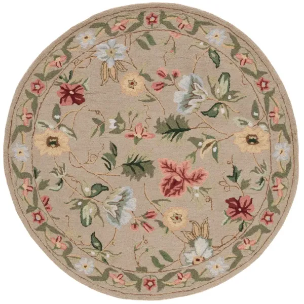 CHELSEA Hand Hooked 7' x 7' Round area rug